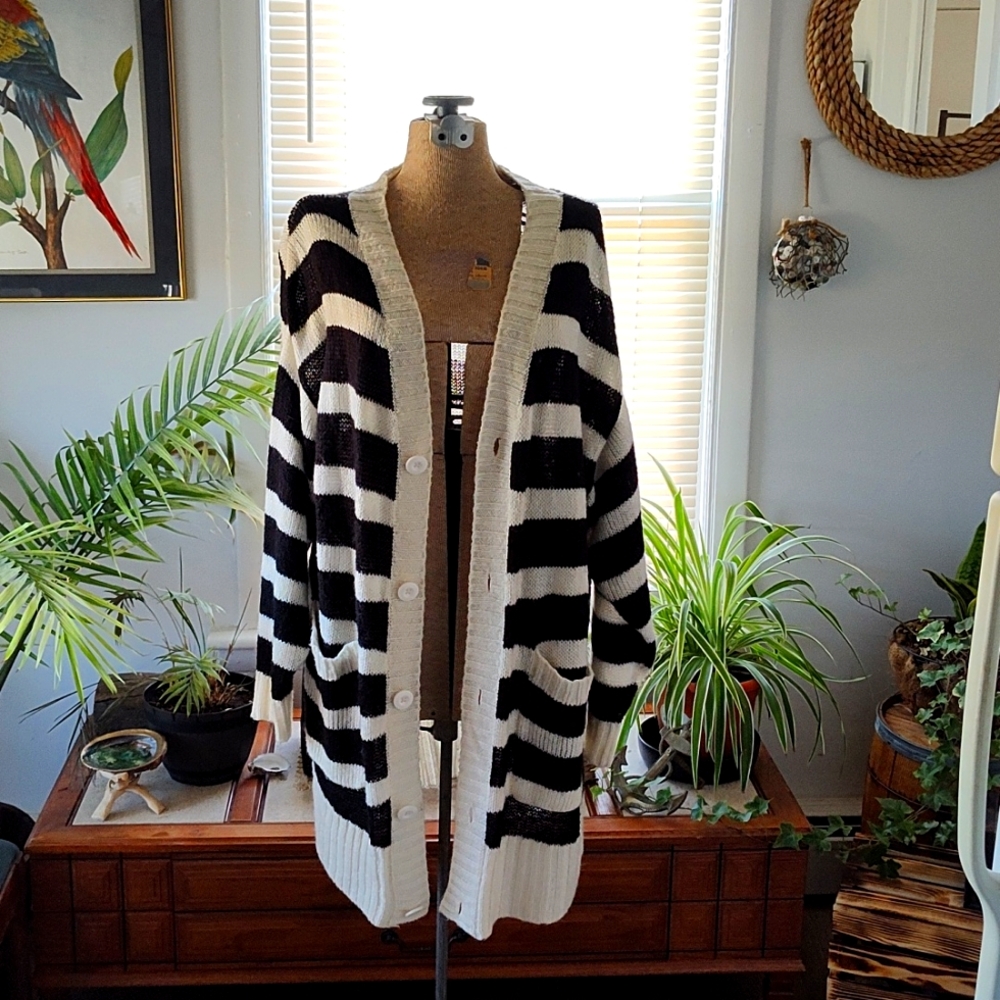 Oversized striped sweater